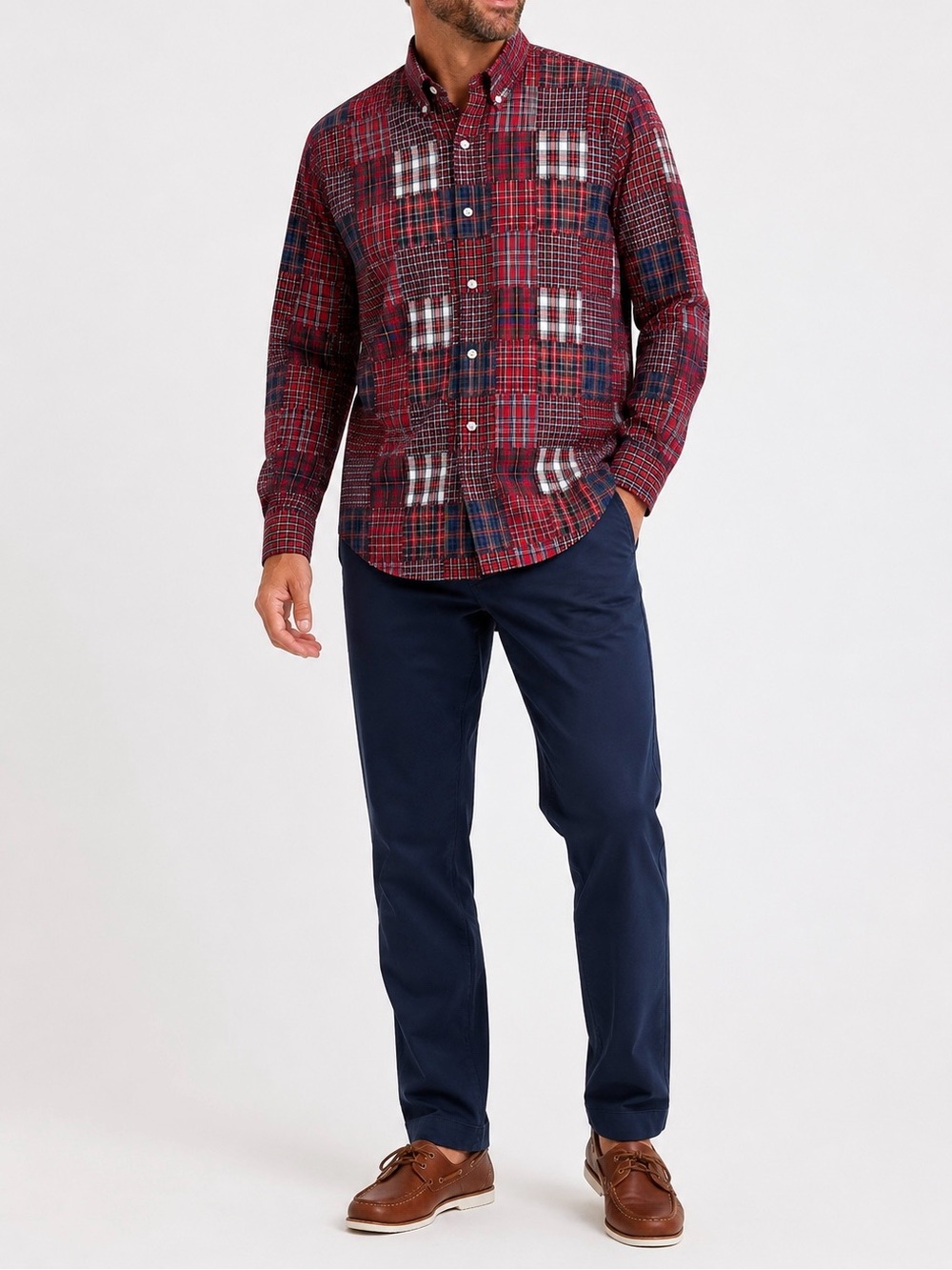 Polo Ralph Lauren Patchwork Plaid Regent Shirt XXL Madras Preppy Classic